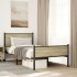Estructura de cama sin colchón metal roble Sonoma 100x200