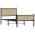 Estructura de cama sin colchón metal roble Sonoma 100x200