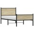 Estructura de cama sin colchón metal roble Sonoma 100x200