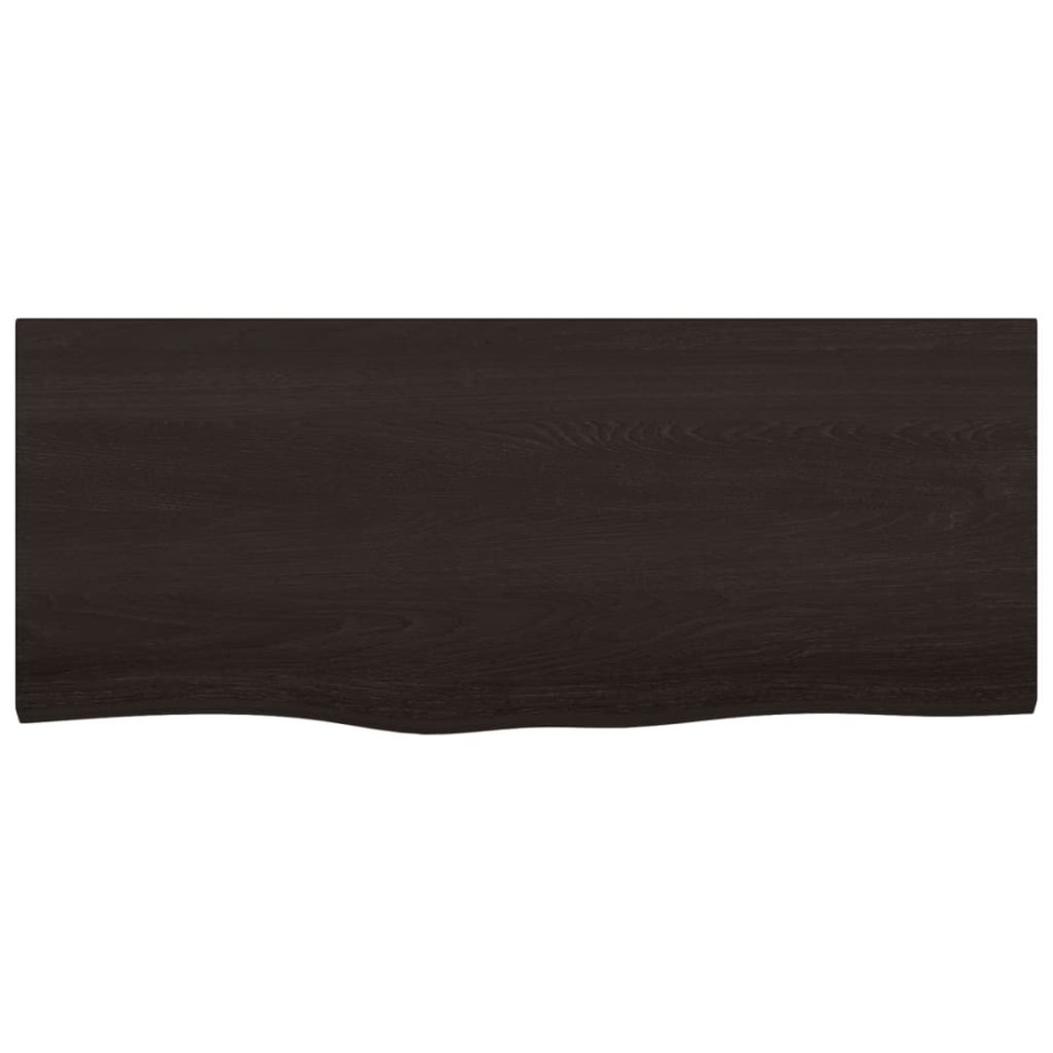 Encimera de baño madera tratada marrón oscuro 100x40x(2-4)