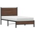 Estructura de cama sin colchón metal marrón roble 90x200