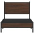 Estructura de cama sin colchón metal marrón roble 90x200