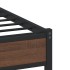 Estructura de cama sin colchón metal marrón roble 100x190