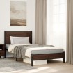 Estructura de cama sin colchón metal marrón roble 100x200 cm