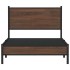 Estructura de cama sin colchón metal marrón roble 100x200