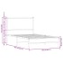 Estructura de cama sin colchón metal marrón roble 100x200