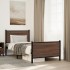 Estructura de cama sin colchón metal marrón roble 90x190