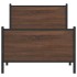 Estructura de cama sin colchón metal marrón roble 90x190