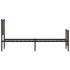 Estructura de cama sin colchón metal marrón roble 90x190