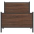 Estructura de cama sin colchón metal marrón roble 100x190
