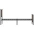 Estructura de cama sin colchón metal marrón roble 100x190