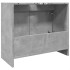 Armario de lavabo madera ingeniería gris hormigón 63x29x55