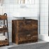Armario de lavabo madera ingeniería roble ahumado 59x37x59