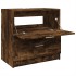 Armario de lavabo madera ingeniería roble ahumado 59x37x59