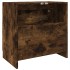 Armario de lavabo madera ingeniería roble ahumado 59x37x59