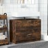 Armario de lavabo madera ingeniería roble ahumado 78x37x59