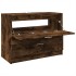 Armario de lavabo madera ingeniería roble ahumado 78x37x59
