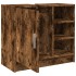 Armario de lavabo madera ingeniería roble ahumado 63x29x55