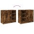 Armario de lavabo madera ingeniería roble ahumado 63x29x55