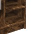 Armario de lavabo madera ingeniería roble ahumado 63x29x55
