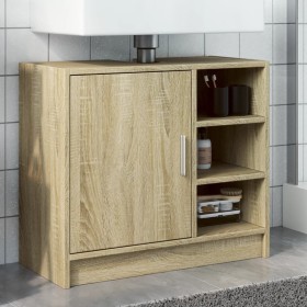 Armario de lavabo madera de ingeniería roble Sonoma 63x29x55