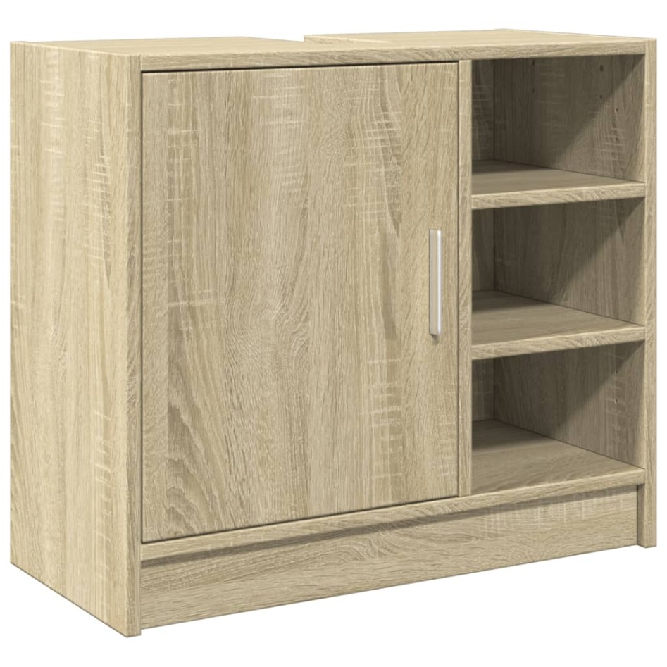 Armario de lavabo madera de ingeniería roble Sonoma 63x29x55