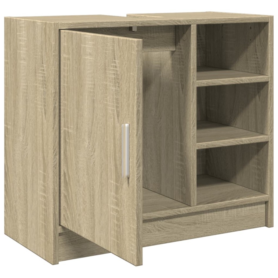 Armario de lavabo madera de ingeniería roble Sonoma 63x29x55