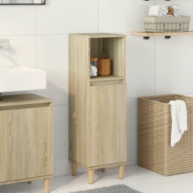Armario de baño madera contrachapada roble Sonoma 30x30x100