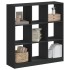 Estantería de madera de ingeniería negra 102x32x108
