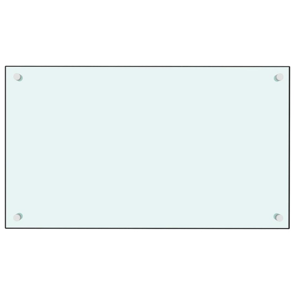 Salpicaderos de cocina 2 uds vidrio templado blanco 70x60