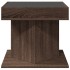 Mesa de centro y LED madera ingeniería marrón roble 50x50x45