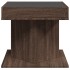 Mesa de centro y LED madera ingeniería marrón roble 50x50x45