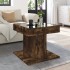 Mesa de centro y LED madera ingeniería roble ahumado