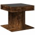 Mesa de centro y LED madera ingeniería roble ahumado