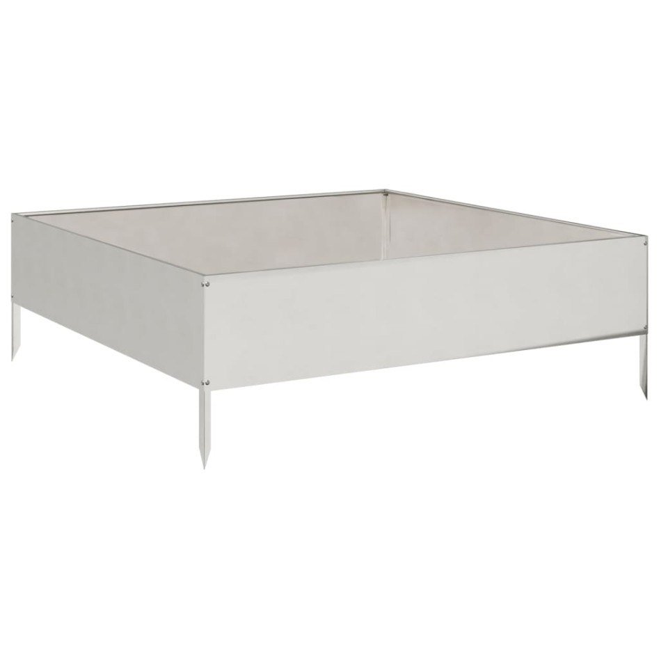 Jardinera de acero inoxidable 100x100x33,5