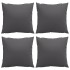 Cojines de sofá 4 unidades tela gris antracita 60x60
