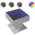 Mesa de centro y LED madera ingeniería gris Sonoma 50x50x45