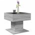 Mesa de centro y LED madera ingeniería gris Sonoma 50x50x45