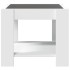 Mesa de centro con LED madera de ingeniería blanca 53x53x45