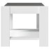 Mesa de centro con LED madera de ingeniería blanca 53x53x45