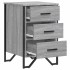 Mesita de noche madera de ingeniería gris Sonoma 40x41x60