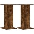 Soportes de plantas 2 uds madera roble ahumado 30x30x60