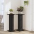 Soportes de plantas 2 uds madera ingeniería negro 30x30x80