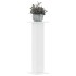 Soportes de plantas 2 uds madera ingeniería blanco 30x30x95