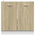 Armario inferior de fregadero madera ingeniería 80x46x81,5