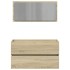 Armario de baño con espejo color roble sonoma 80x38,5x45
