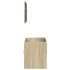 Armario de baño con espejo color roble sonoma 80x38,5x45