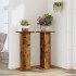 Soportes para plantas 2 uds madera roble envejecido 30x30x80