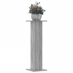 Soportes para plantas 2 uds madera gris Sonoma 30x30x95