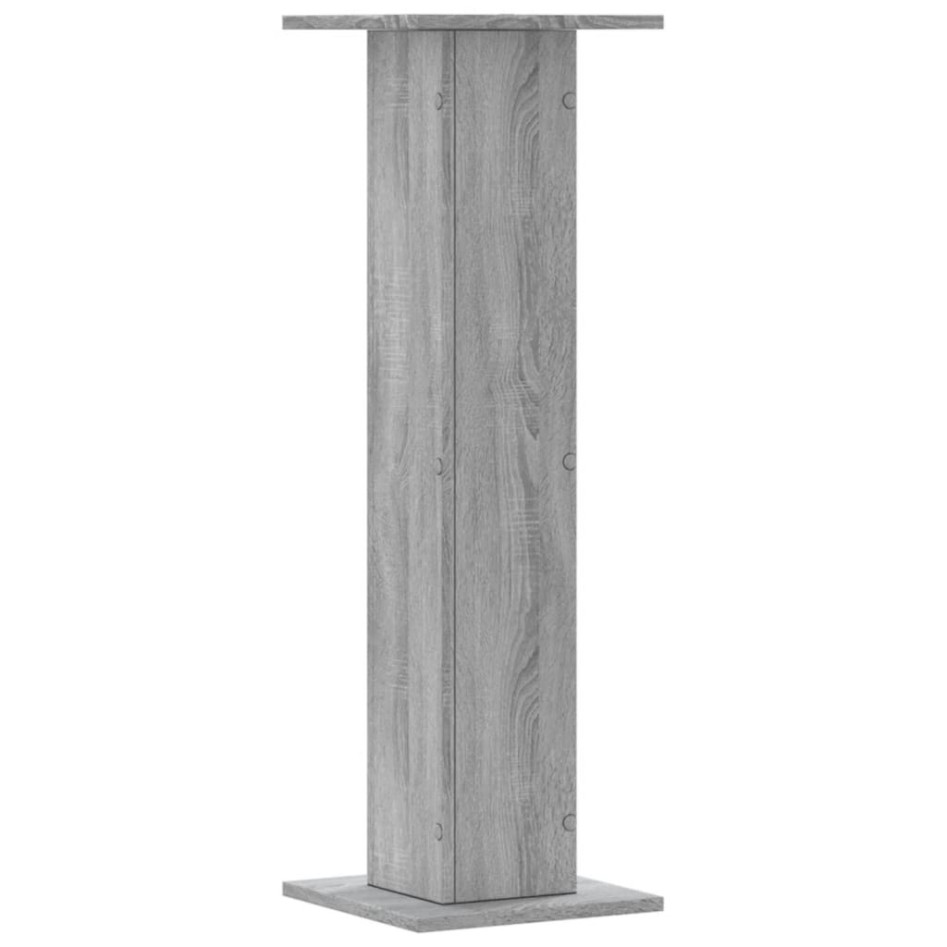 Soportes para plantas 2 uds madera gris Sonoma 30x30x95